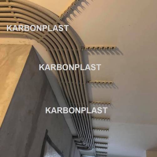 Karbonplast 10 mm Plastik Klavuz Telli Spiral Boru 100 Mt - 7