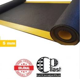 Karbonplast 5 mm Yalıtkan Paspas Şeritli Siyah 40 Kv - 10 mt En : 100 cm