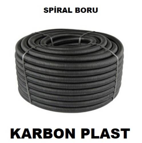 Karbonplast Plastik Spiral Boru Sİyah 10 mm 100 mt - 2