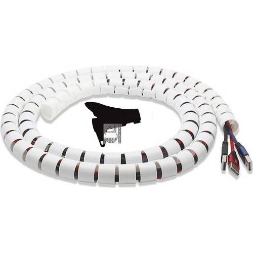 Ø 25 Kablo Koruyucu Ve Düzenleyici Spiral (Beyaz - Gri - Siyah) - 6